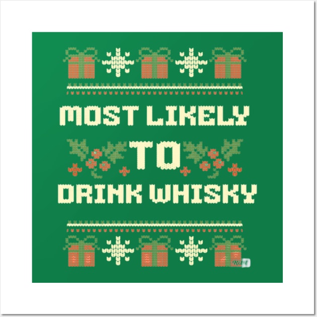 funny Christmas Quotes Most Likely And Family  Matching group,Most Likely Wall Art by YuriArt